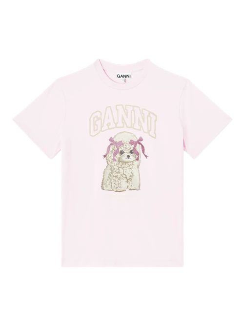 GANNIT-shirt girocollo Ganni | A1050062868 CHALK PINK